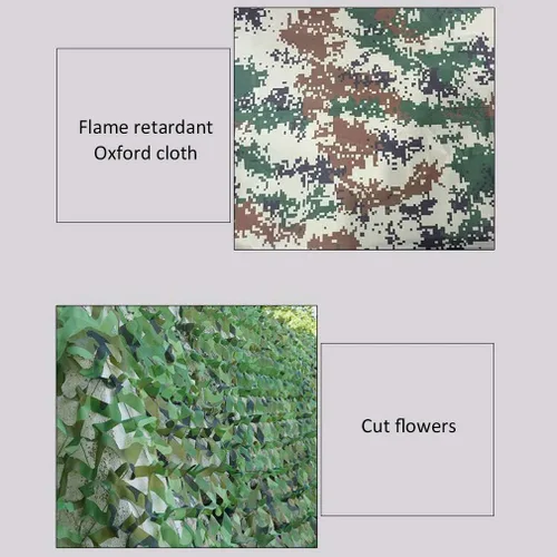 Miniatura 6 de Funda para camping al aire libre para caza, red de camuflaje, tela Oxford ignífuga, tela de camuflaje militar, terraza, garaje, piscina, mosquiteros