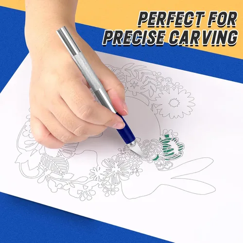 Miniatura 2 de DIYSELF Exacto Cuchillo, juego de 22 cuchillos Exacto con cuchillas Exacto, cuchillo de manualidades para arte, plantilla, álbum de recortes