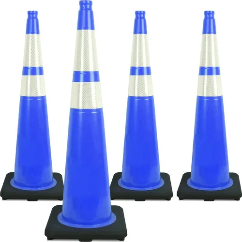 Miniatura 35 de Conos de Tráfico de PVC Naranja/Verde Fluorescente, Cono de Estacionamiento con Base Negra Pesada Estructuralmente Estable Resistente a