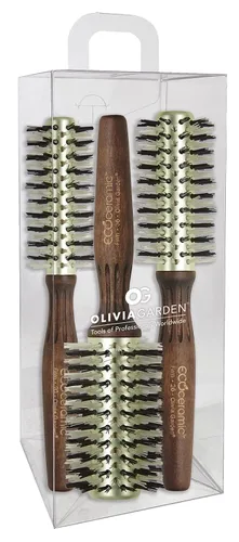 Miniatura 10 de Olivia Garden Cepillo térmico redondo de cerdas firmes de cerámica ecológica