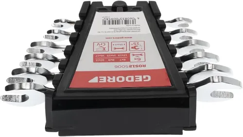 Miniatura 3 de GEDORE Juego de llaves de extremo abierto rojo tamaño corto 0.236-0.669 in 6pcs