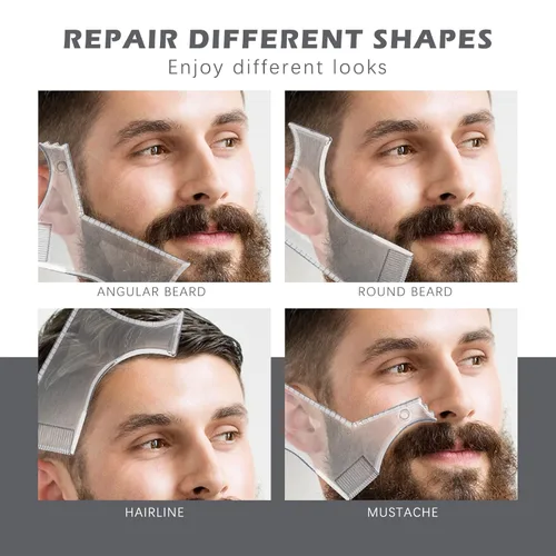 Miniatura 4 de NewBang Juego de 8 lápices de peluquero blancos – Lápices de trazo de afeitar de borde para guía de barba y modelado con sacapuntas, cepillo y regla