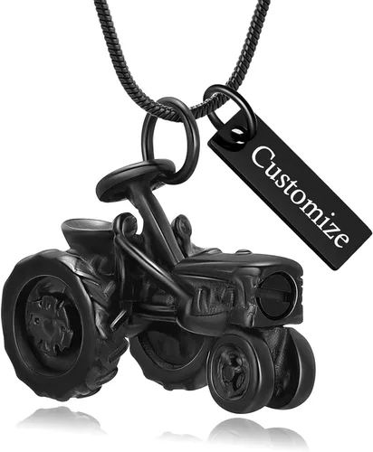 Miniatura 4 de Imrsanl Joyería de cremación para cenizas, motocicleta, automóvil pequeño, collar de urna de tractor para cenizas para hombres, recuerdo