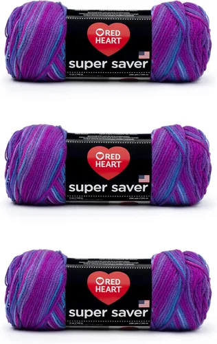 Miniatura 13 de Red Heart Hilo Super Saver, paquete de 3, estampado artístico, 3 unidades Estampado De Artista