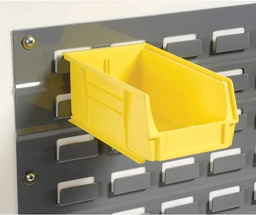 Miniatura 5 de Global Industrial Panel de bastidor de pared con (32) contenedores amarillos, 36x7x19
