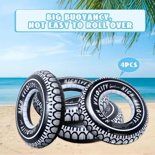 Miniatura 3 de Flotador inflable de piscina para adultos, tubos gigantes inflables para neumáticos, anillos de natación, decoración de fiesta para piscina, lago