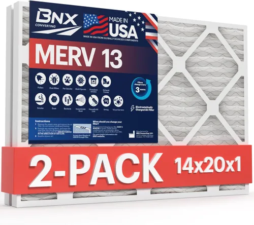 Miniatura 36 de BNX TruFilter - Filtro de aire 10 x 10 x 1 MERV 13, electrostático plisado, para aire acondicionado, HVAC y hornos, para alergias, polen, moho