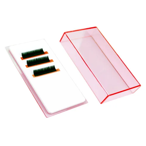 Paleta de injerto de pestañas con cubierta, soporte para azulejos de pestañas acrílicas a prueba de polvo, almohadillas de juntas de almacenamiento