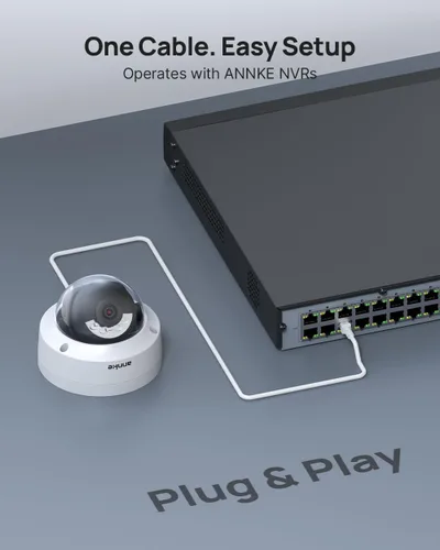 Miniatura 6 de ANNKE - Sistema de cámara PoE 4K de 16 canales, H.265+ NVR de 12 MP, 8 cámaras IP de seguridad con cable de 8 MP para exteriores, detección