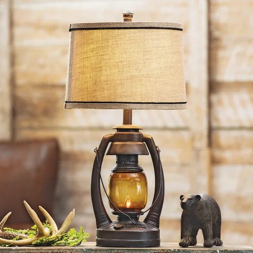Miniatura 14 de Black Forest Decor Lámpara de elevación con asta de venado de cabaña - Lámpara rústica de cabaña con globo de vidrio sembrado