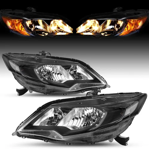 Miniatura 9 de JSBOYAT Conjunto de faros delanteros con bombillas para Honda Civic Coupe 2014-2015 de 2 puertas [tipo halógeno de fábrica] Par de repuesto de faros