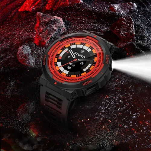 Miniatura 14 de Military Smart Watch for Men with LED Flashlight Tactical Smart Watch 1.53”HD Screen Rugged Smartwatch 3ATM Waterproof 100+ Sports Fitness Tracker