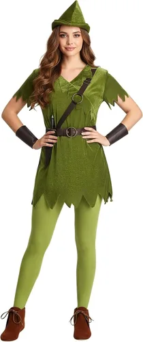 Miniatura 8 de Adult Classic Peter Pan Costume Mens, Fantasy Neverland Lost Boy Green Halloween Outfit