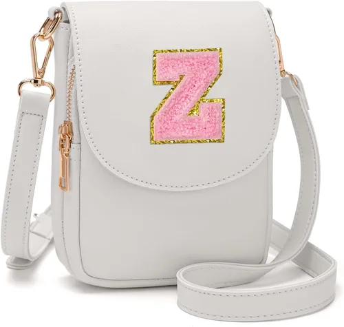 Miniatura 60 de Viverte Bolso Cruzado para Niñas Adolescentes Pequeñas, Bolso Inicial para Celular, Pequeña Cartera para Niños Pequeños, Bolso de Cuero con Tres