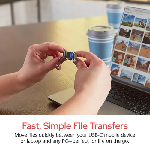 Miniatura 2 de Verbatim Unidad flash USB 3.2 Gen 1 Dual OTG Store 'n' Go de 32 GB para dispositivos USB-C, unidad de pulgar tipo C 2 en 1