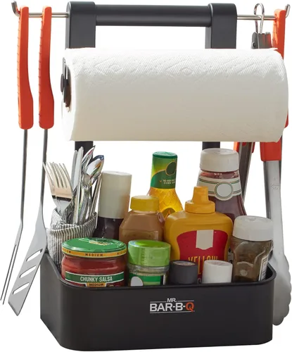 Miniatura 3 de Mr. Bar-B-Q Organizador plegable para parrilla, almacena todos tus accesorios de barbacoa en un solo lugar, perfecto para cocinar al aire libre