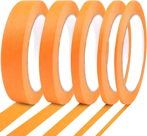 Miniatura 9 de 5 Rollos de Cinta de Rayas Finas - Cinta de Enmascarar 1/16", 1/8", 1/4", 1/2", 3/4" - Cinta de Enmascarar Fina para Pintores Automotriz