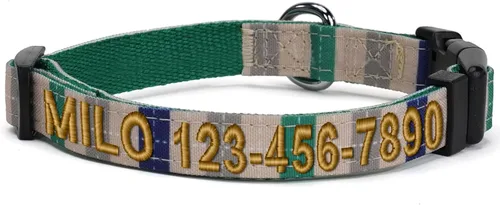 Miniatura 29 de Collar para mascotas Pawtitas, de 6 pies, suave, ajustable, color sólido, de nailon. El collar y arnés a juego para perros y cachorros, se venden
