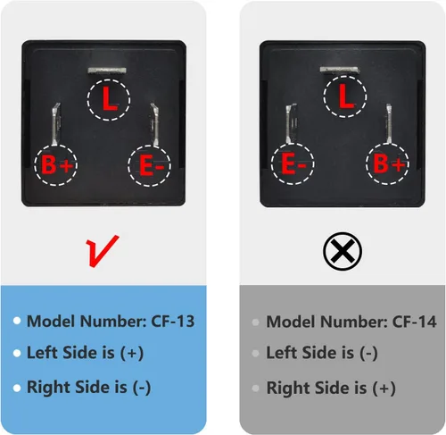 Miniatura 4 de Relé intermitente LED CF-13, relé de señal de giro ajustable de 3 pines CF13 EP34 - Relé intermitente para luces LED, resuelve problemas