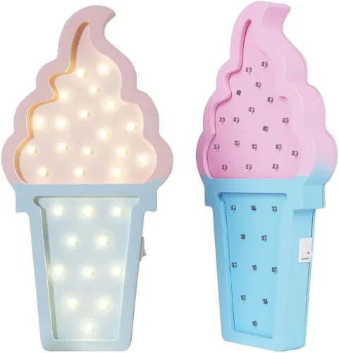 Luz de helado, luz de ambiente romántico de San Valentín, decoración de fiesta de helado, decoración de fiesta de helado, decoración de despedida de