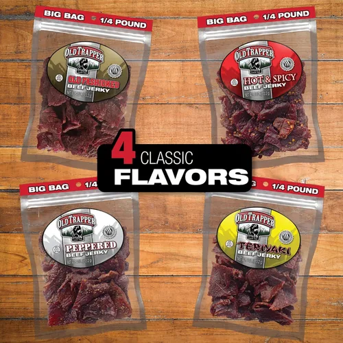 Miniatura 9 de Old Trapper Carne seca de ternera, teriyaki paquete individual de 1/4 libra, aperitivo de carne salada y dulce para almuerzos o entre comidas, 0.43