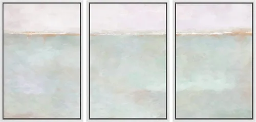 Miniatura 117 de SIGNWIN Lienzo enmarcado para pared, juego de arte abstracto de serenidad costera, ilustraciones abstractas junto al mar, arte moderno, decorativo