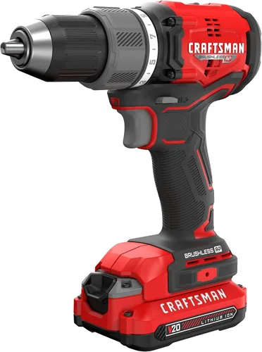 Miniatura 2 de CRAFTSMAN RP+ Kit de taladro/destornillador inalámbrico, con 2 baterías y cargador, sin escobillas (CMCD713C2)