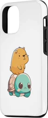 Miniatura 2 de Funda para iPhone 15 con diseño de tortuga y conejillo de indias para hombres, mujeres y niños