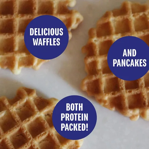 Miniatura 7 de Mezcla para panqueques con proteínas y mezcla para wafles con proteínas de Phoros Nutrition, 30g de proteína, baja en carbohidratos, alta