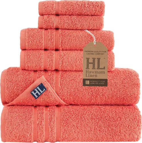 Miniatura 12 de Juego de 6 toallas de baño negras para baño, algodón turco original, suave, absorbente y de primera calidad, 2 toallas de baño, 2 manos y 2 toallas