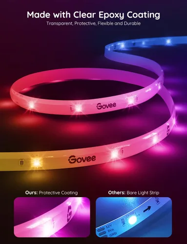 Miniatura 6 de Govee - Tira de luces LED RGBIC de 16.4 pies, luces LED inteligentes wifi, compatibles con Alexa y Google Assistant, control mediante aplicación