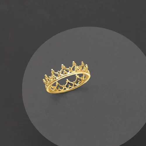 Miniatura 4 de Ross-Simons Anillo de corona real de oro amarillo de 14 quilates Talla 9 Oro no conocido