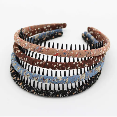 Miniatura 32 de JOBAND Diadema de Aro con Púas Multicolor, Diadema con Peine, Accesorios para el Cabello Suave y Cómodo, Antideslizante para Mujeres/Niñas