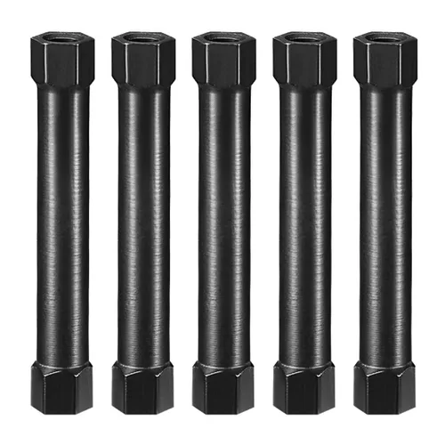 Miniatura 8 de uxcell Columna espaciadora de separación de aluminio hexagonal M3x55mm, para avión RC, FPV Quadcopter, CNC, negro, 5pcs