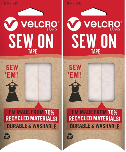 Miniatura 14 de Cintas VELCRO Brand ECO Collection, Cinta para Coser 36 pulgadas x 3/4 pulgadas, Materiales Sostenibles 70% Reciclados, Duraderos y Lavables, Negro