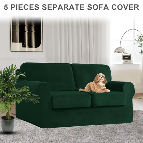 Miniatura 266 de Funda para Sofá de Terciopelo, Fundas Elásticas para Sofá para Funda Principal Separada/Respaldos y Cojines de Asiento, Funda para Sofá, para Fundas