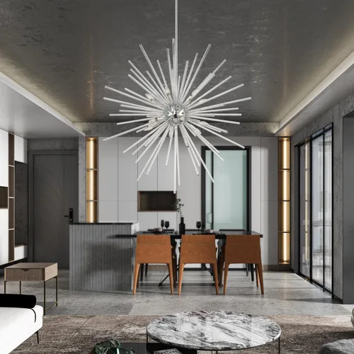 Miniatura 3 de Livex Lighting Utopia - Lámpara colgante de 12 luces de cromo pulido