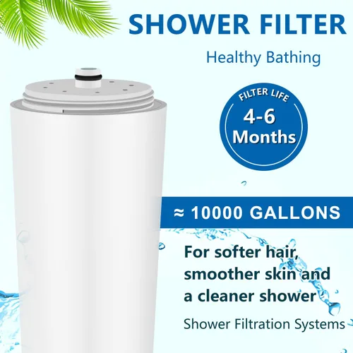 Miniatura 2 de Filtro de repuesto de agua para cabezal de ducha, compatible con cartucho de cabezal de ducha Aquasana AQ-4100, AQ-4100NSH, AQ-4105CHR, AQ-4125