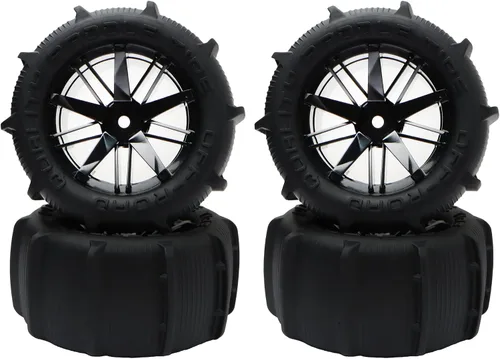 Miniatura 7 de 1/10 RC Neumáticos y ruedas de paleta 12mm Hex Tyer PX9200-29A para coches RC de alta velocidad 9125 X07 X08 X17 9155 9156 9201E 9205E 9206E 200E