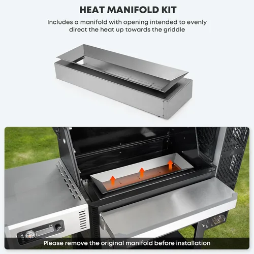Miniatura 5 de Stanbroil Plancha plana con kit de colector, inserto de parrilla para Masterbuilt Gravity Series 1050 Digital Charcoal Grill and Smoker Combo