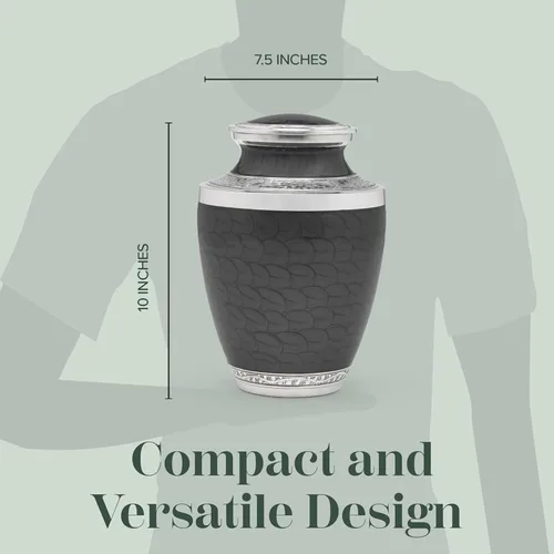 Miniatura 5 de Eternal Harmony Urna grande para cenizas, urna de cremación masculina y femenina para cenizas humanas con acabados elegantes, sello seguro y bolsa