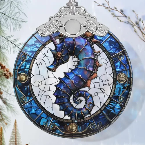 Miniatura 14 de Jocidea - Adorno de Vidrio Manchado de Elfo Mariposa - Adorno Navideño - Adornos Navideños para Árbol - Ideas de Regalos de Vacaciones - Intercambio