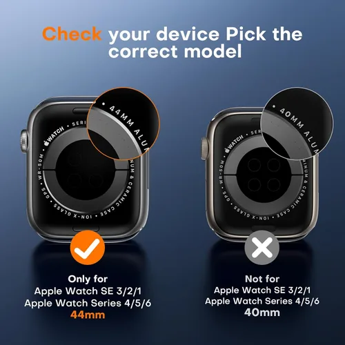 Miniatura 2 de TOCOL Paquete de 6 protectores de pantalla para Apple Watch 44mm SE (2.ª generación) Series 6 Series 5 Series 4, película flexible transparente HD