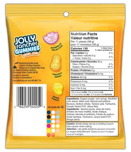 Miniatura 2 de Jolly Rancher Gummies Sours, sabores tropicales, 182 g/6.4 oz. (importado de Canadá)