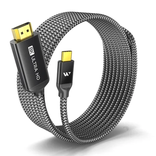 Miniatura 9 de Warrky Cable USB C a HDMl 4K a 60Hz [alta velocidad, chapado en oro] Cable tipo C a HDMl 2.0, Thunderbolt 4/3 a HDMl, compatible con iPhone 16 Pro