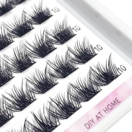 Miniatura 11 de Extensiones de pestañas en racimo de pestañas DIY Curl C/D Comango Mega Volumen, Pestañas Individuales Extensiones de Pestañas Extensiones