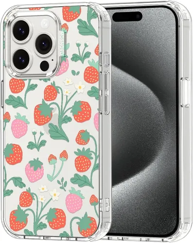 MOSNOVO Funda para iPhone 15 Pro, [Buffertech protección contra caídas de grado militar de 6.6 pies] [Tecnología antidespegado] Diseño de funda