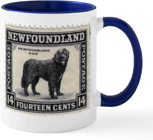 Miniatura 26 de CafePress Newfoundland Dog Drool Zone Taza de café de cerámica de 11 oz (11.0 fl oz)