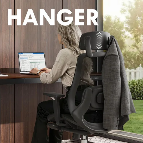 Miniatura 3 de FLEXISPOT Silla de oficina de masaje con reposapiés, silla de escritorio ergonómica de respaldo alto con reposacabezas ajustable, reposabrazos 3D