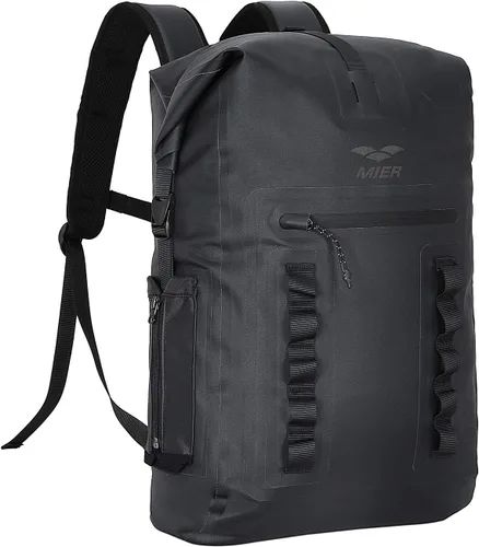 Miniatura 7 de MIER Mochila impermeable Saco con cierre de parte superior enrollable Bolsa seca ligera, Mochilas tipo mochila Verde oscuro